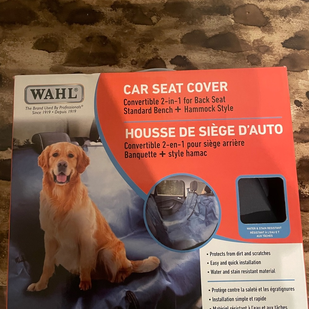 Wahl Blue Dog Car Seat Cover